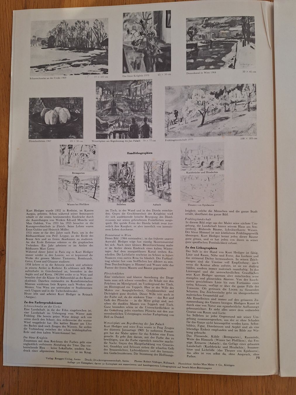 Grafica & Litografie: Kunstmappe von Kurt Hediger – Usato da Staufen venduto da Finoeggel