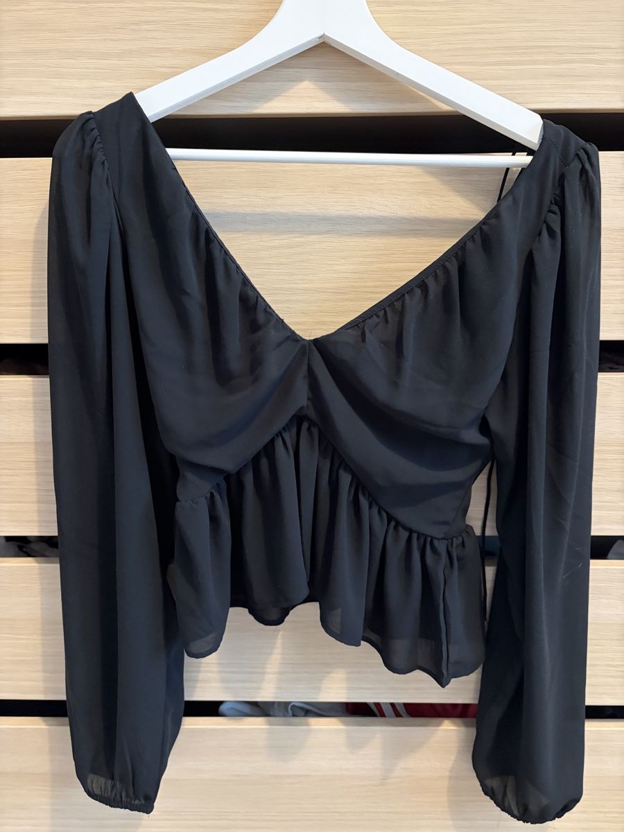 H&M Top: Schwarze H&M Bluse, Grösse XS – Nuovo (secondo la descrizione) da Kriens venduto da Livv7 2