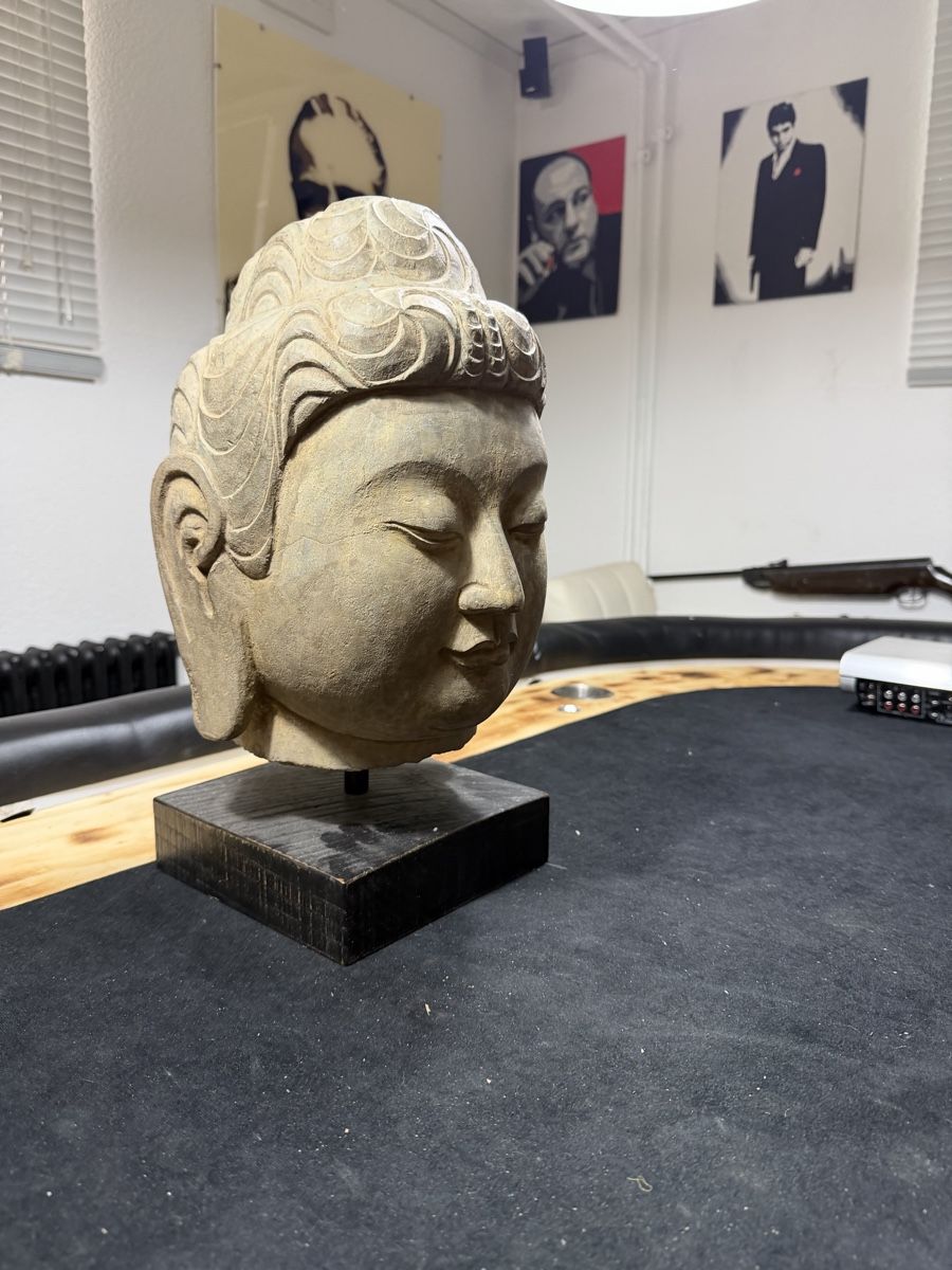 Sculture & Statue: Antiker Buddha Kopf China Stein – Usato da Wettingen venduto da NickInc 1