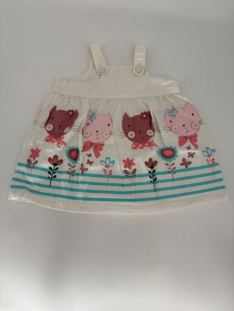 Kleid mit Katzenmotiv Gr. 86 von Vertbaudet