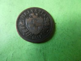 Schweiz 1851, 2 Rappen