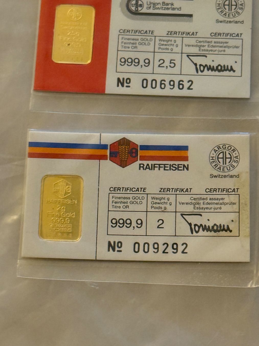 Metalli preziosi: Goldbarren Sammlung  Total 37 g – Usato da Wallisellen venduto da SWISS_SILVER1 4