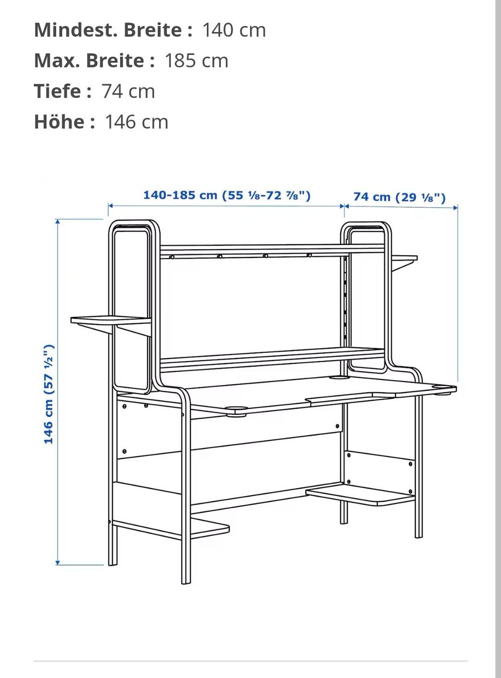 Ikea Bürotische: Ikea Gaming Pult – Gebraucht aus Lyssach von  1