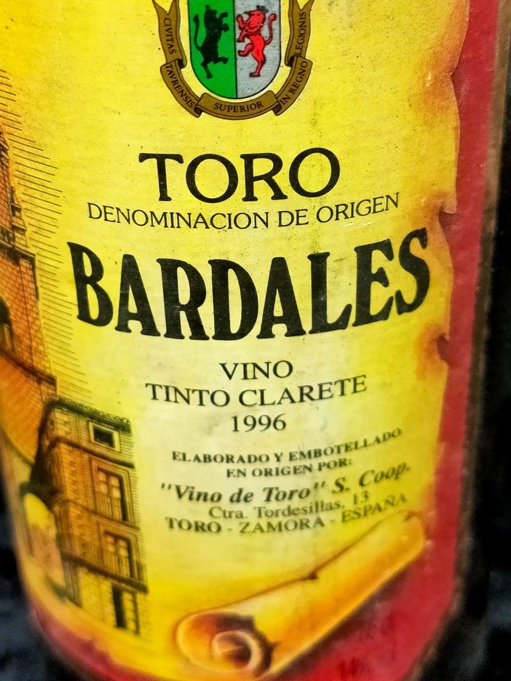 Vins: TORO BARDALES 1996 – Neuf (Voir description) à Genève par Leboucheoreilles 2