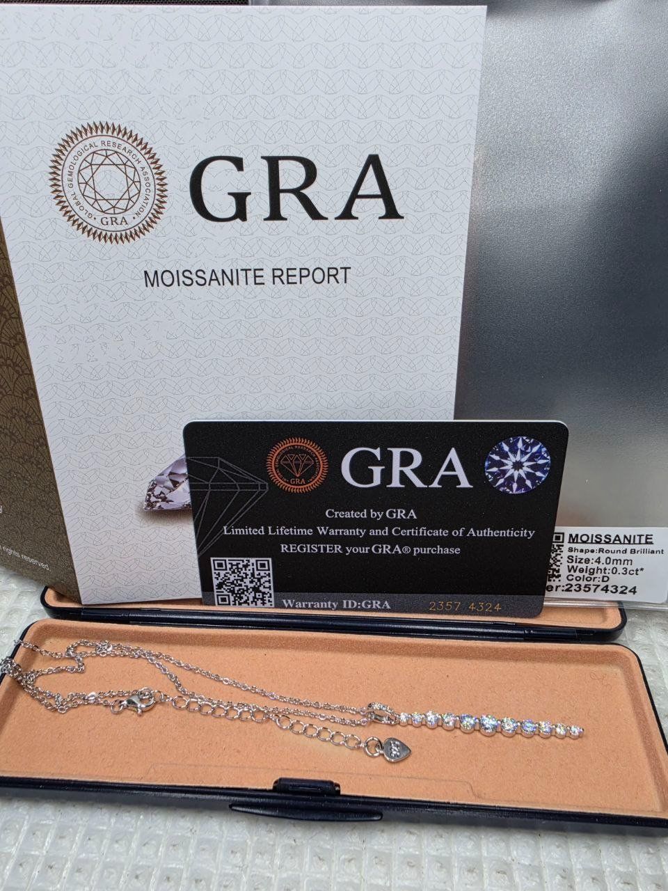 Ketten: Collier argent avec diamants de moissanite certifiés – Neu und originalverpackt aus Reconvilier von Tsma67 1