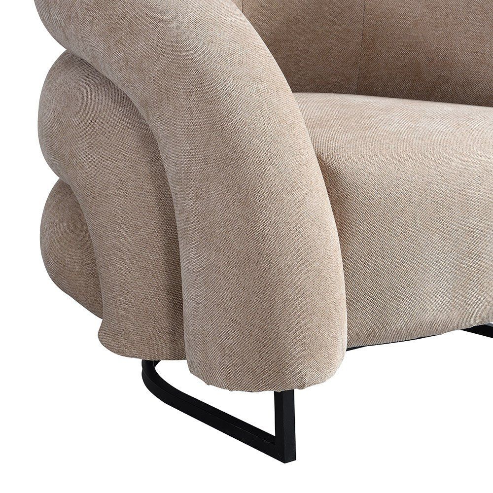 Sessel: Premium Sessel CLARA Samtgewebe - Beige – Neu und originalverpackt aus Wallenwil von toesstal-vertrieb 6