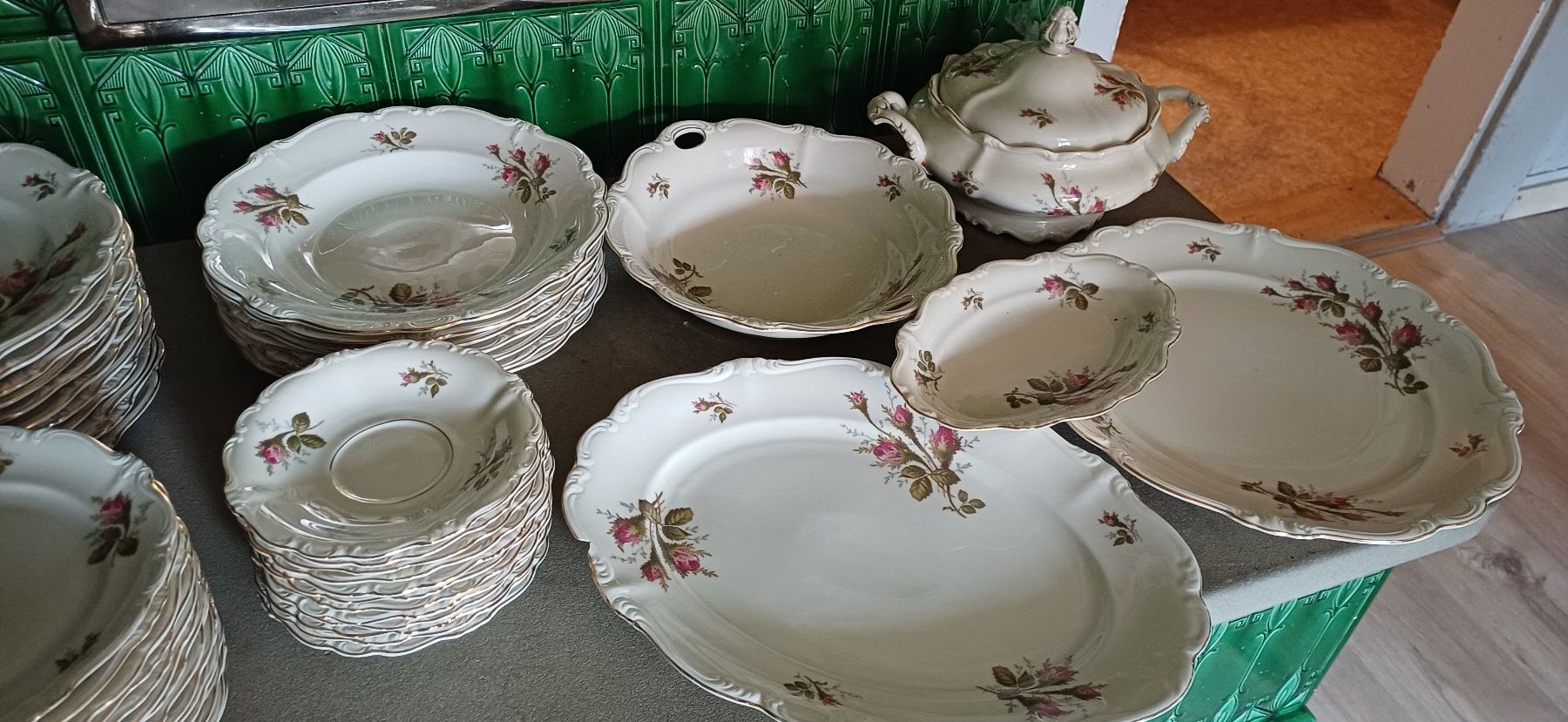 Rosenthal Set di piatti: Geschirr-Set Rosenthal "Pompadour", 56-teilig – Usato da Porrentruy venduto da mzw_7rcs 4
