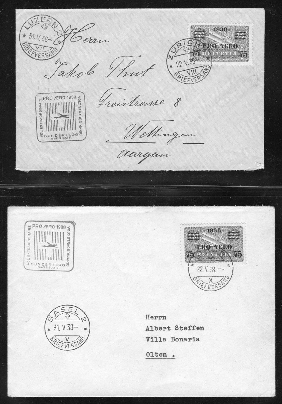 Tutti i francobolli: R1691 /  8 lettres pro aéro 1938 – Usato da Ste-Croix venduto da MONT-TAGNAC 1