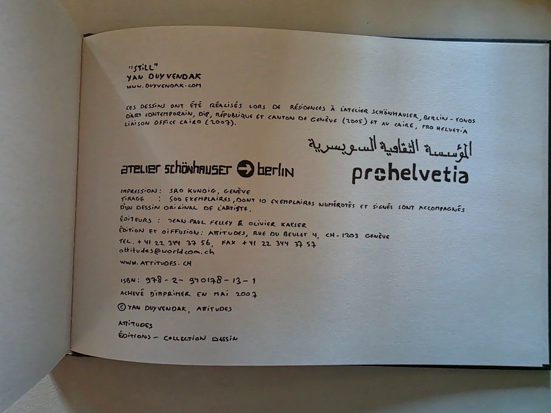 Bücher: Still - Yan Duyvendak - 2007 signiert UBS Event – Gebraucht aus Walterswil BE von Lonitti 6