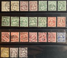 1882 - 1906, Los Ziffern Marken gestempelt