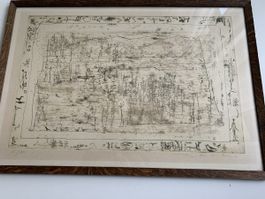 TABLEAU ZAO WOU-KI 1950 - Lithographie "Flora et faune" Sig