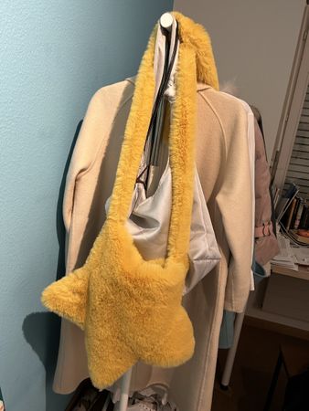 Yellow Star Fur Bag Christmas style