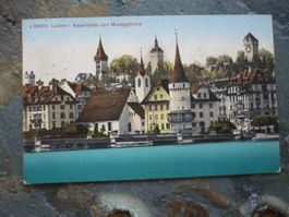 Ansichtskarte Luzern Kapellplatz Museggtürme gebraucht