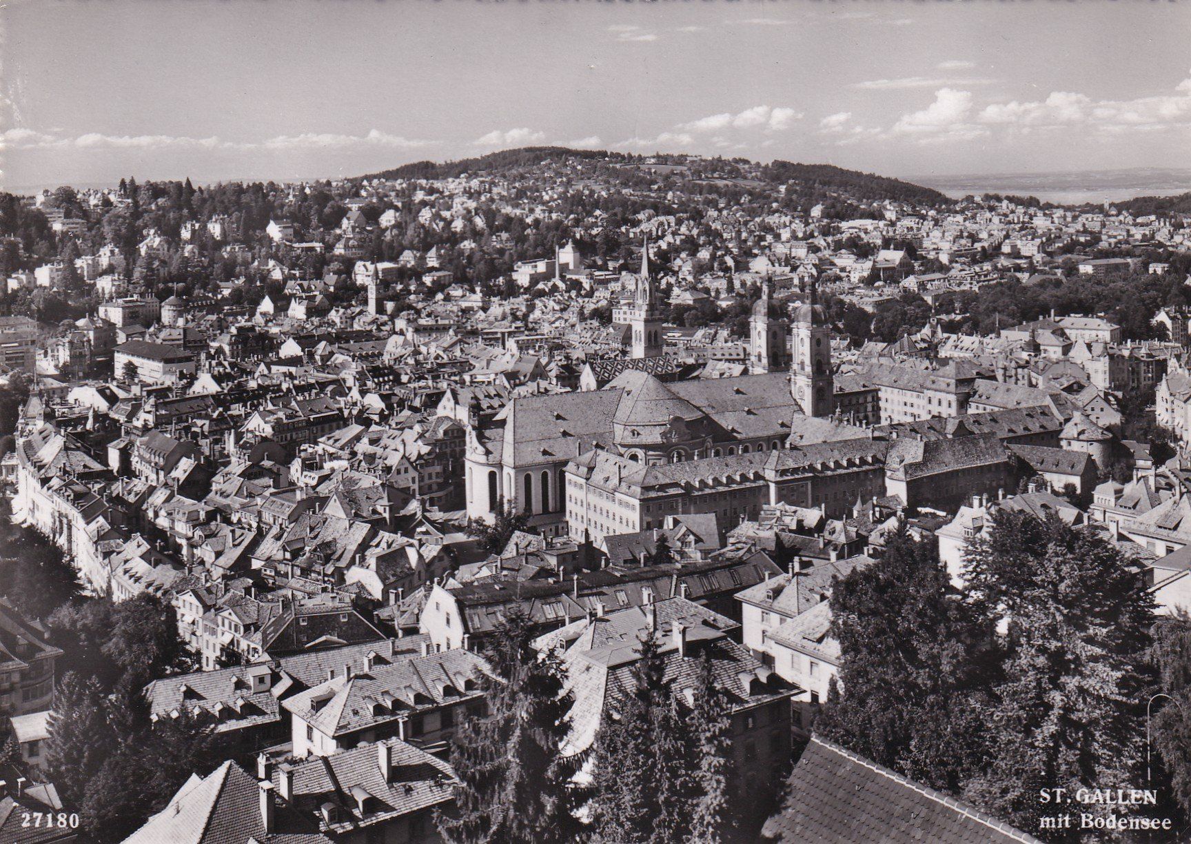 Cartoline postali: St. Gallen mit Bodensee N°27180 – Usato da Cormoret venduto da Pascalll2001