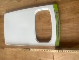 Rüstbrett Schneidebrett mit Auszugsteil, aus Kunststoff