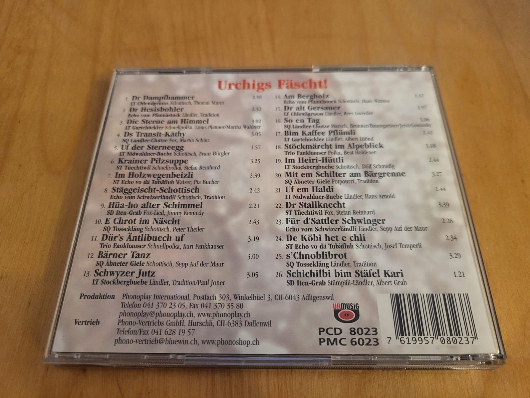 CD: CD "Urchigs Fäscht" Innerschweizer Ländler Musik – Usato da Urnäsch venduto da Rteppich 2