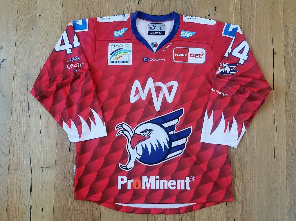 Canottiere & Pantaloni: Adler Mannheim Eishockey Trikot Endras – Usato da Chur venduto da Hoppchur_83
