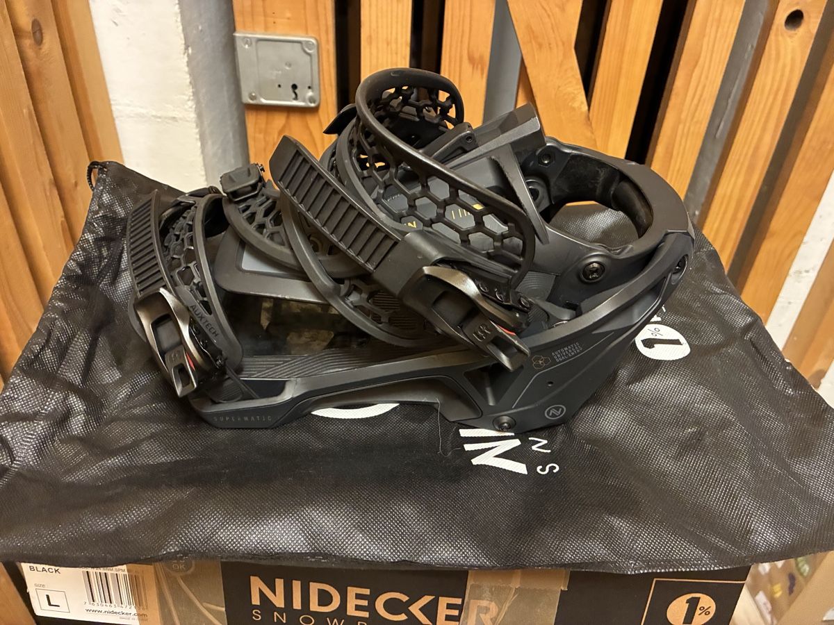 Nidecker Attacchi: Nidecker Supermatics OG - Snowboard Bindings - Size L – Usato da Genève venduto da Frox 1