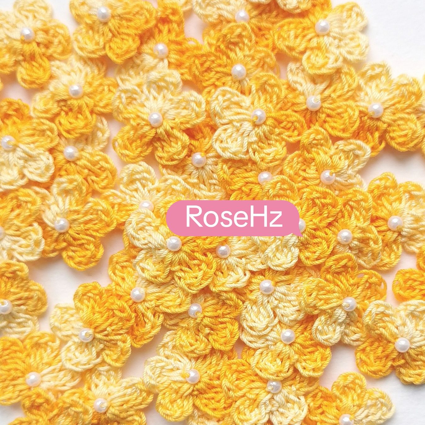 Patches: Gehäkelte Blumen 10.Stück Baumwolle – Neu (gemäss Beschreibung) aus Schaffhausen von RoseHaekelzauber