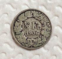 50 Rappen oder 1/2 Fr.1906 B ( Silber )