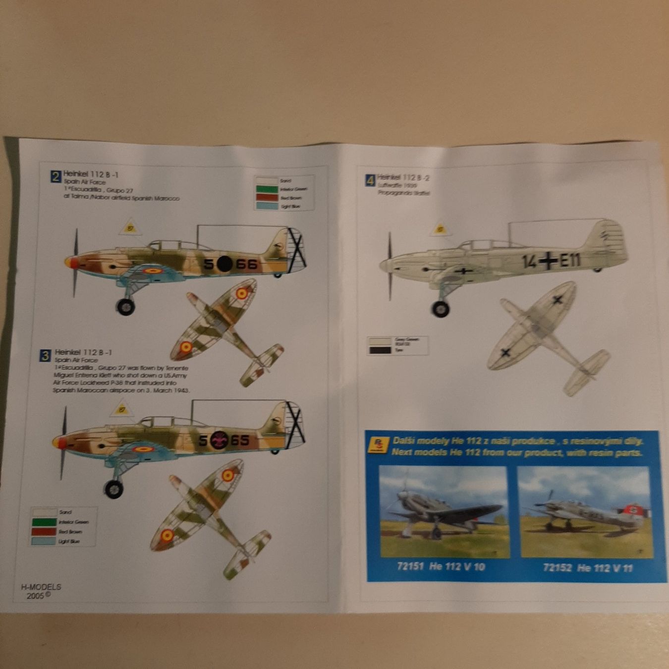 Heinkel Kit di modellismo & Modellini statici: 2425 ... Heinkel He 112 B ... RS 9209 – Nuovo (secondo la descrizione) da Bonstetten venduto da Benibanny59 3