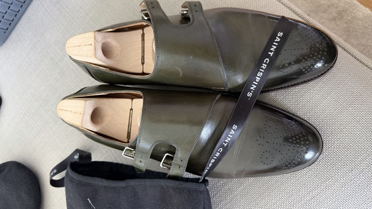 Scarpe da uomo: Saint Crispin's Schuhe Doppel Monk Strap Grösse 42.5 – Nuovo (secondo la descrizione) da Riehen venduto da NewJoy