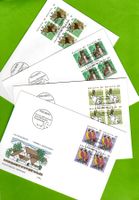 1990/93 FDC Tiere l Viererblöcke SBK 32.--
