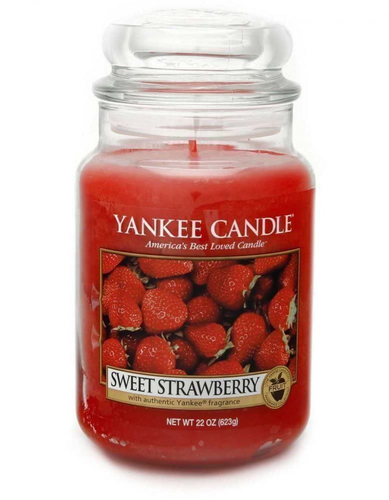 Yankee Candle Kerzen: Yankee Candle Sweet Strawberry large Jar – Neu und originalverpackt aus Langwiesen von rtWebshop