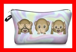 Emoji Affen Necessaire Accesoire Affe Badezimmer Make up WC
