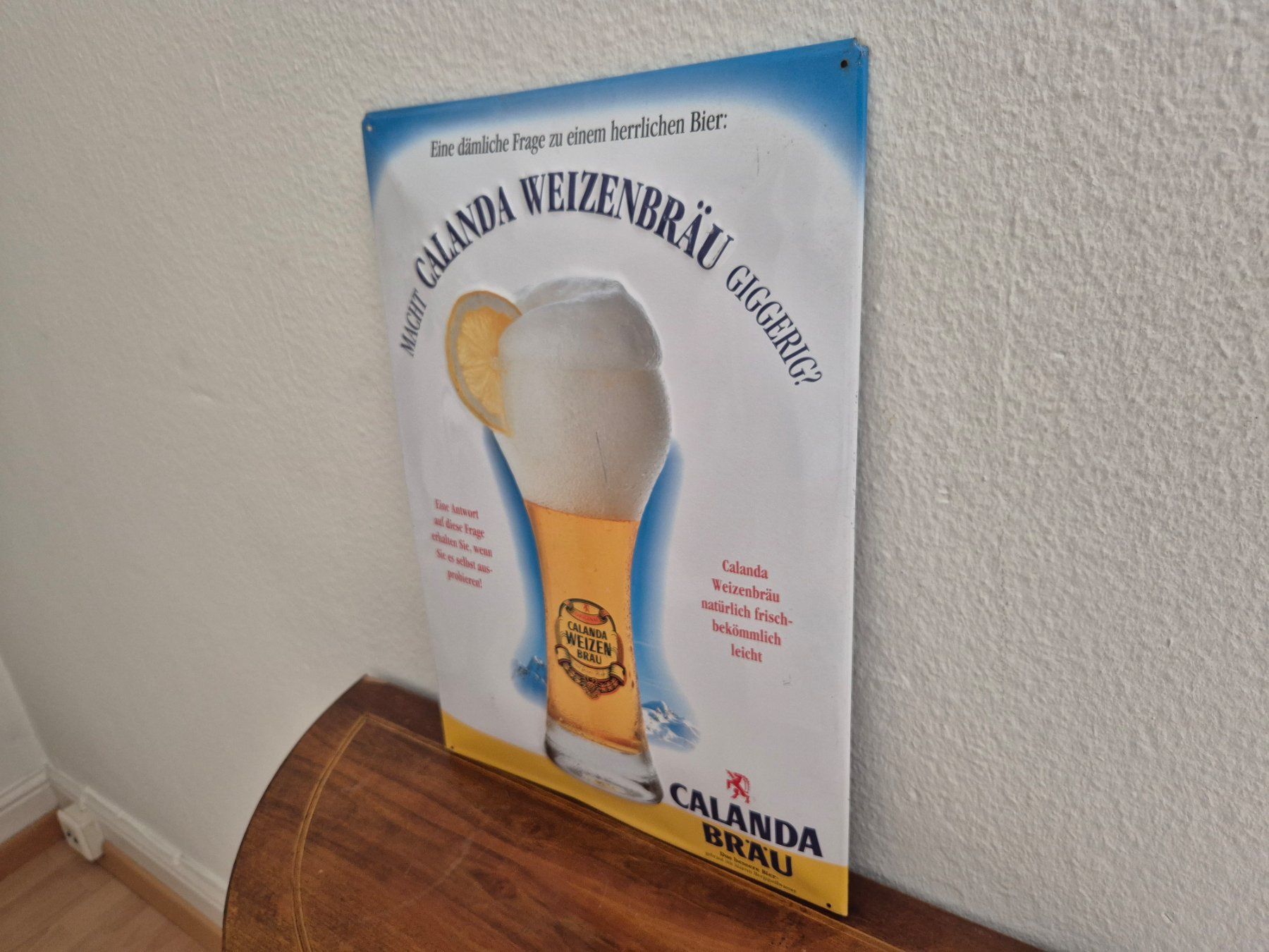 Calanda Schilder: Blechschild Calanda Weizen Bräu Bier Logo Retro Schild Blech – Gebraucht aus Neuhausen von rraayy 7