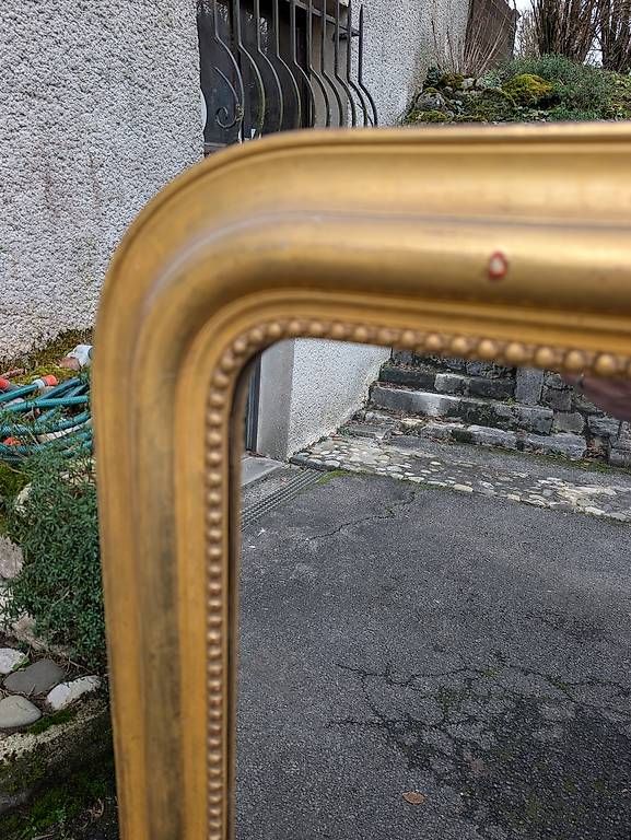 Specchi: Ancien Miroir Louis Philippe perlé doré – Usato da Nyon venduto da ERIC1260