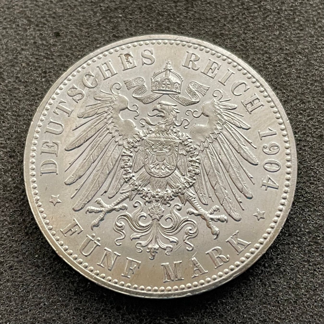 Tutti le monete: 5 Mark Deutschland Hessen 1904 VZ – Usato da Reitnau venduto da tb-muenzen