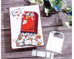 Neues Set  Stanzschablonen Briefkasten und Briefe und Herzen