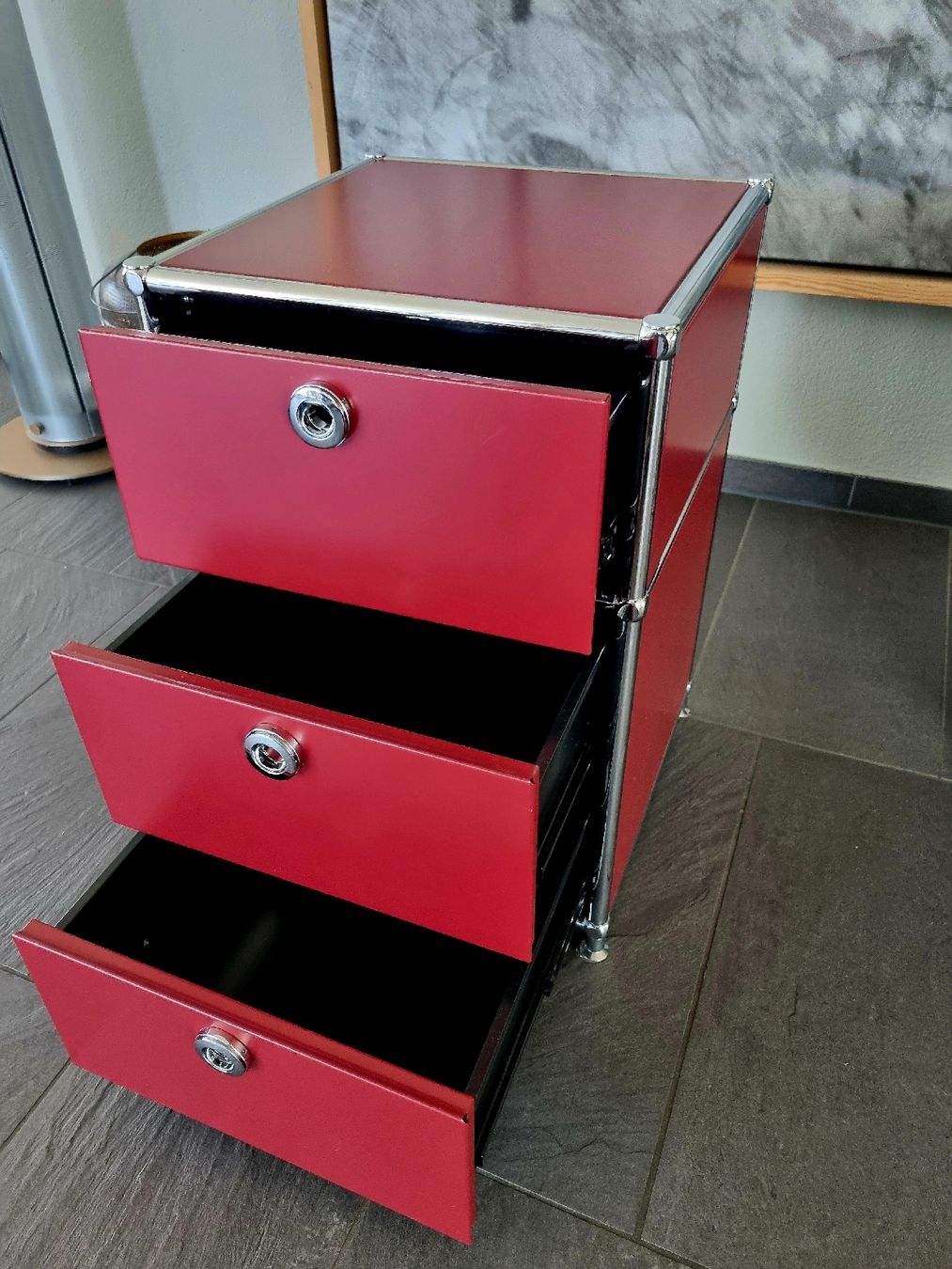 Korpus: Schreibtischcontainer, rot, 3 Schubladen, FLEXCUBE – Gebraucht aus Muri AG von Fred369 1