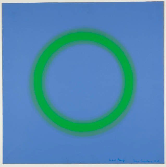Gemälde: Peter Sedgley - Blue Scale, 1965 – Gebraucht aus Fribourg von Weinhandeln