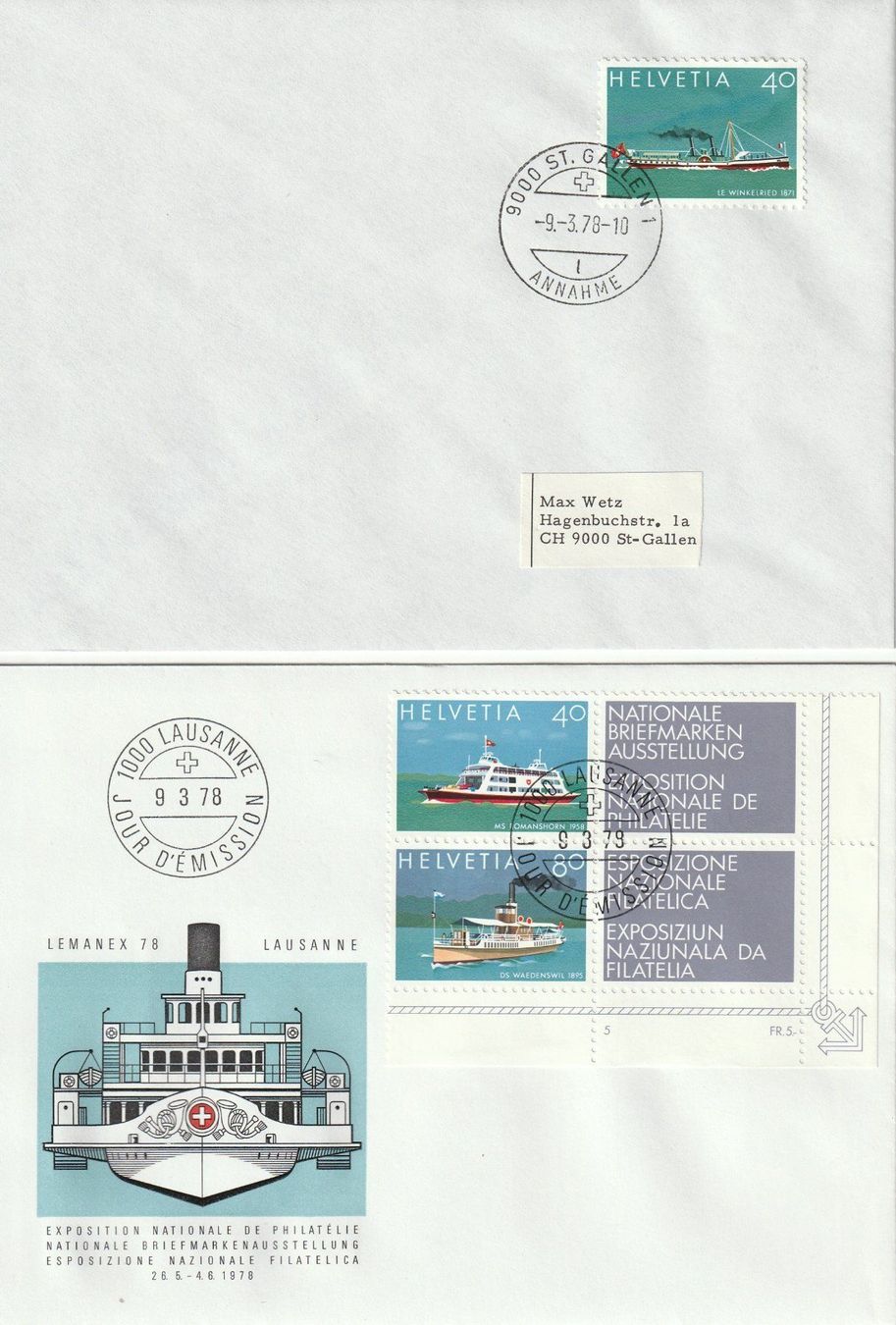 Tous les timbres: Lemanex Block 17 Belege,verschiedene Variationen. – D'occasion à uttwil par Koehlerfred 6