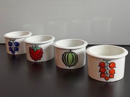 4x Arabia Dosen Porzellan 60er Vintage Finnland Mid Century