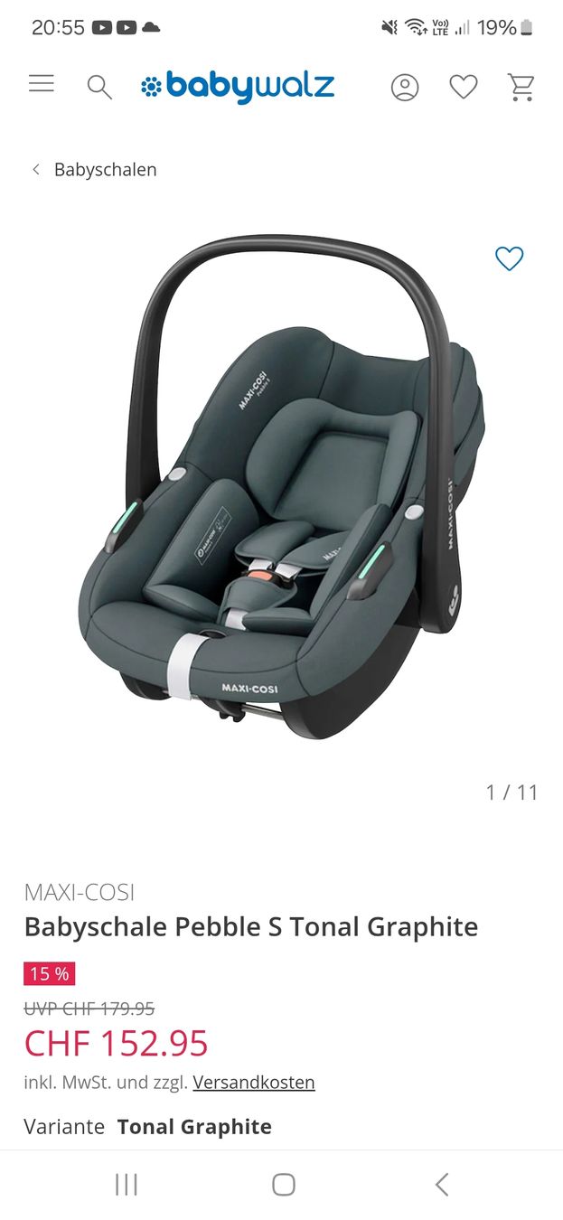 Maxi-Cosi Seggiolini per auto: Babyschale maxi cosi pebble s mit isofix – Usato da Tschierv venduto da Andrea107 1