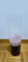 Dekovase Glas Zylinder Kerze pink braun dunkelgrau 40cm hoch