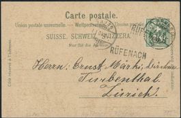 AG Rüfenach - Stabstempel - Brugg - Karte - Litho