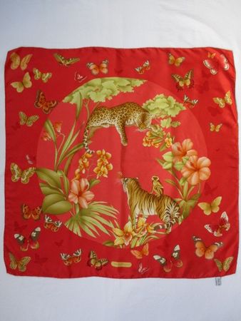 Salvatore Ferragamo - Seidentuch Foulard Vintage Silk Scarf
