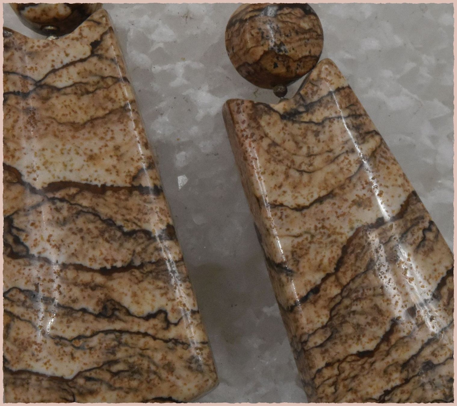 Orecchini pendenti & Orecchini a lobo: Landschafts Jaspis Ohrhänger 925 Silber – Nuovo e nell'imballaggio originale da Oberglatt ZH venduto da Goldfee1 1