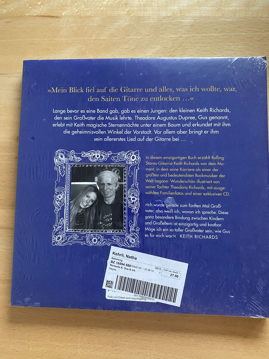 Libri: Gus & ich - Keith Richards inklusive CD – Nuovo e nell'imballaggio originale da Schwarzenburg venduto da Michellu 1