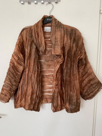 ZAEK Leinen oversize Jacke Gr 1, S/M (s. Masse) braun