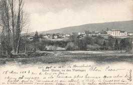 Saint-Blaise NE Blick von Les Plantages
