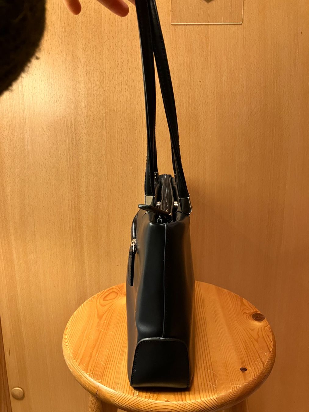 Borse: Handtasche, Francinel, Glattleder, Blaugrau – Usato da Zürich venduto da ancillaschmidhauser 2