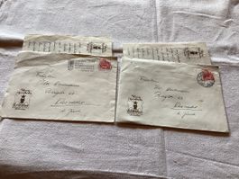 St. Gallen Stern-Apotheke 2 lettres avec contenus 1943