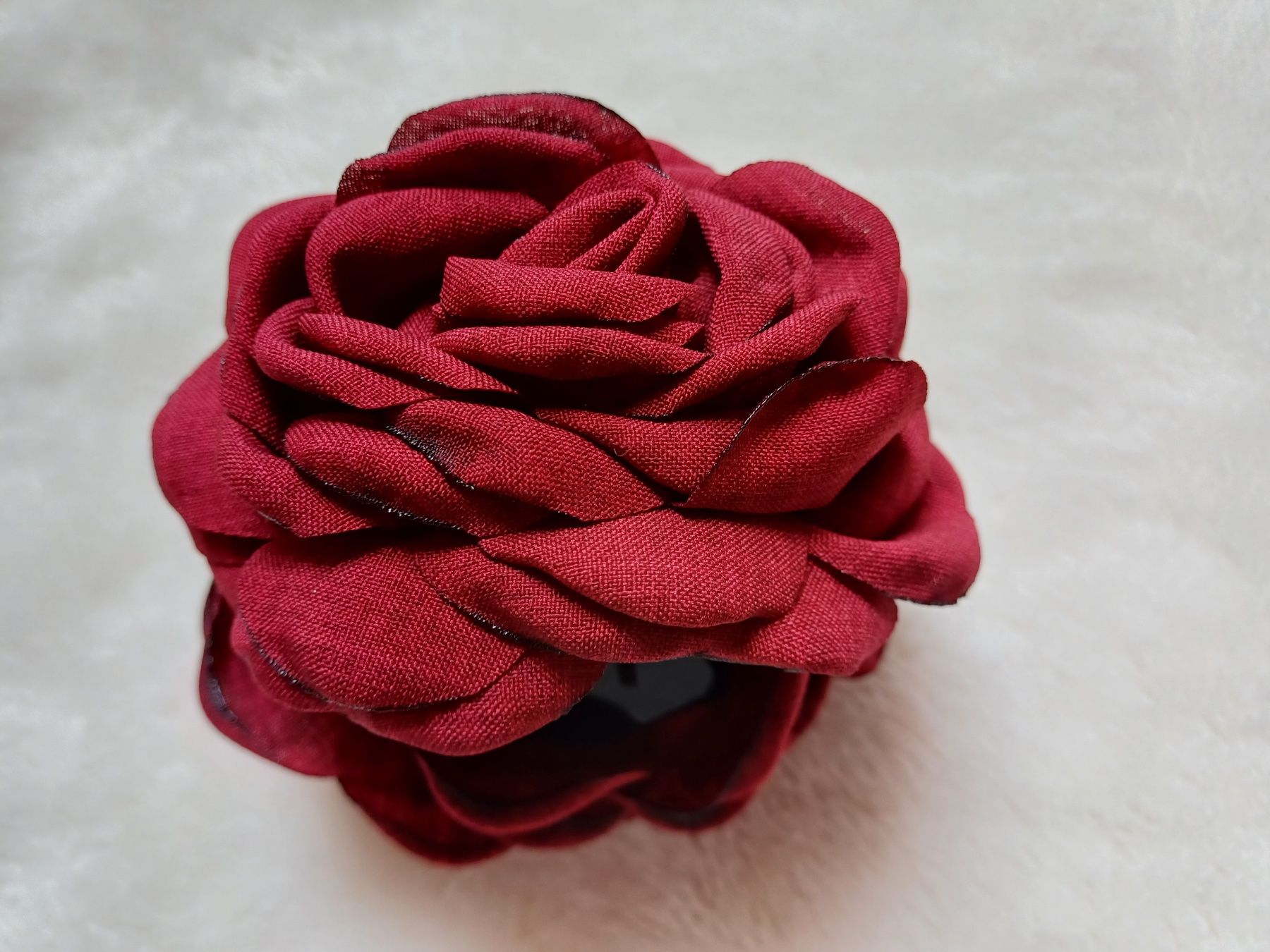 Haarschmuck: Stoffhaarspange - Rote Blume – Neu und originalverpackt aus Würenlos von Abracadabra26 3