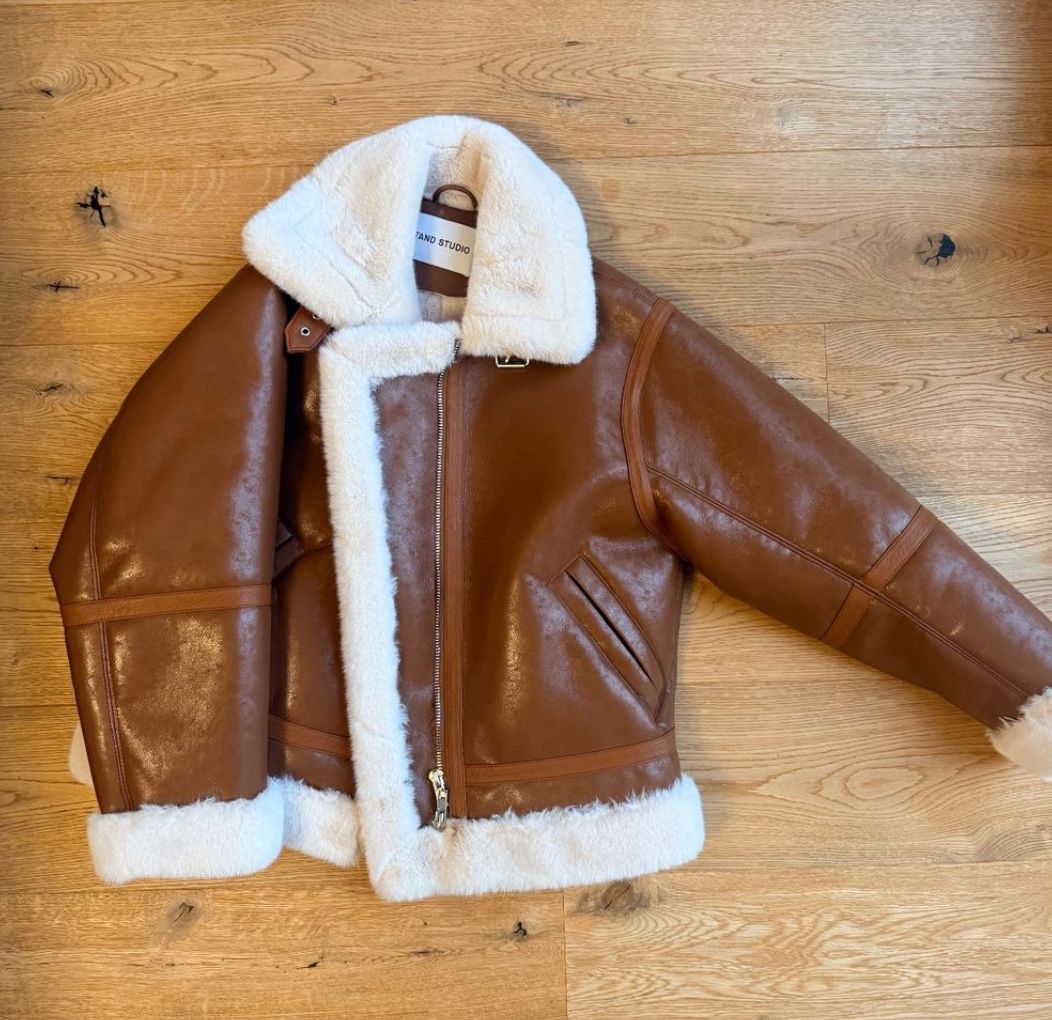 Stand Studio Giacche: STAND STUDIO FAUX SHEARLING BIKER JACKET – Nuovo (secondo la descrizione) da Uster venduto da Ninii003 1