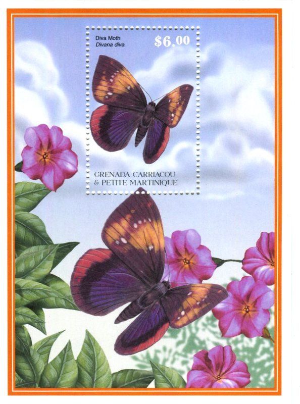 Alle Briefmarken: Block "Schmetterlinge". Grenada. – Neu und originalverpackt aus Basel von Butsch5